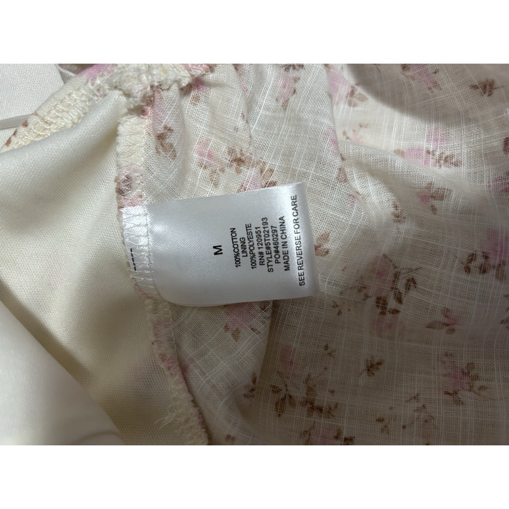 Pink Rose MEDIUM Floral Cottagecore Split Front Coquette Milkmaid Set Skirt *084 - Picture 7 of 11